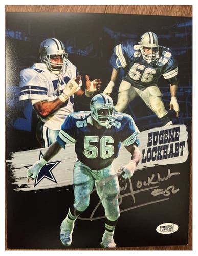 Eugene Lockhart Autographed Signed Cowboys 8x10 Photo Collage Prime Time COA NFL