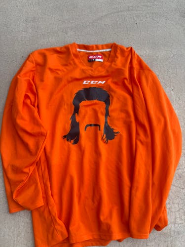 Orange Mullets Large Men's CCM Jersey (Used)