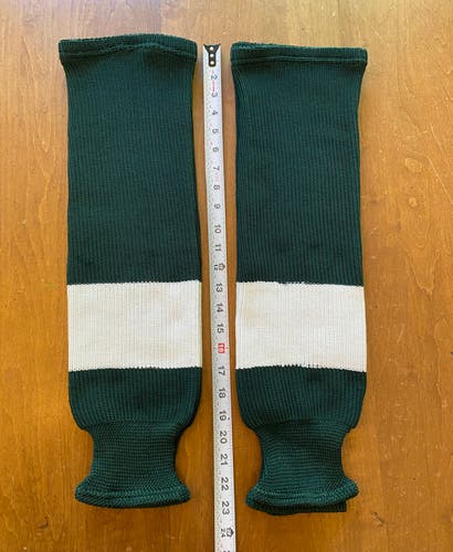K1 Sports Wear Ice Hockey Socks 23–25" Hunter Green White Stripe CA 35230