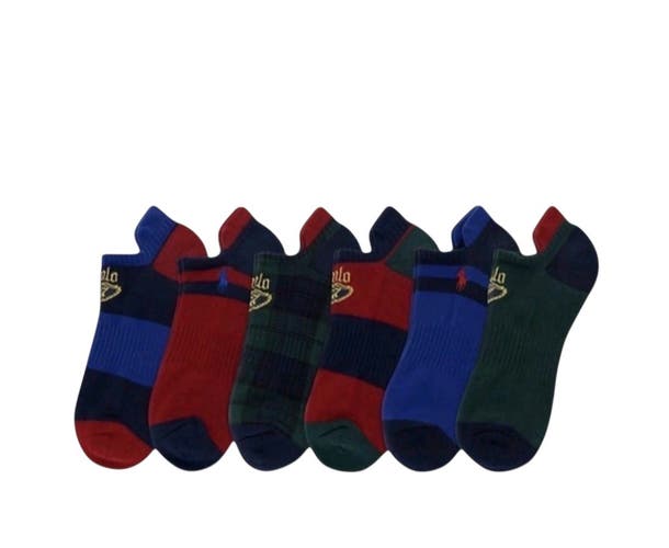 Polo Ralph Lauren Winged Foot Pony Low-Cut Socks 6-Pack