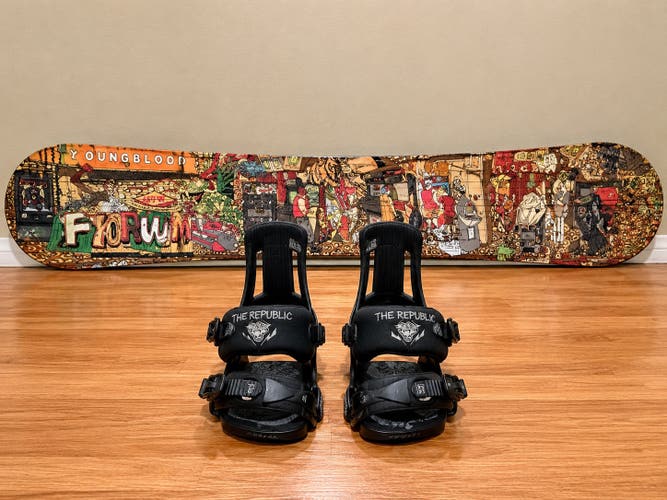 Forum Youngblood 157W Snowboard + Large Republic Bindings