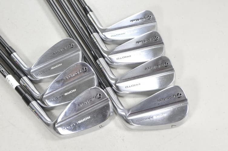 TaylorMade RORS Proto 4-PW Iron Set Axiom VeloCore 75g Stiff Flex RH #225803