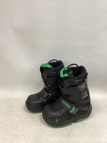Used Burton PROGRESSION XS Boys Snowboard Boots Black Youth 10.0 11851-S000054543