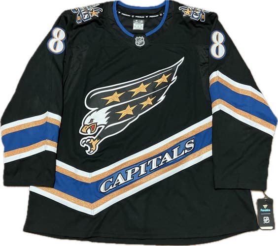 NWT Washington Capitals Alex Ovechkin Screaming Eagle Fanatics Premium NHL Hockey Jersey Size 60