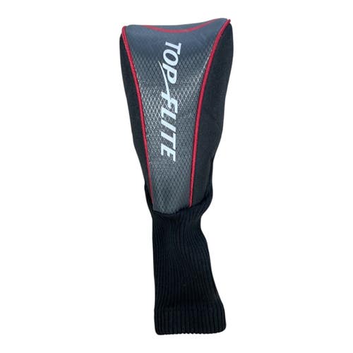 Used Top Flite 3 Wood Fairway Head Cover Golf Accessory Black/Red 11735-S000371077