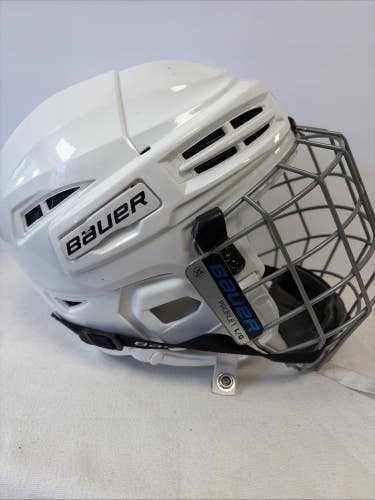 Senior Size Large Bauer IMS 5.0 Ice Hockey Helmet. White. Excellent Condition
