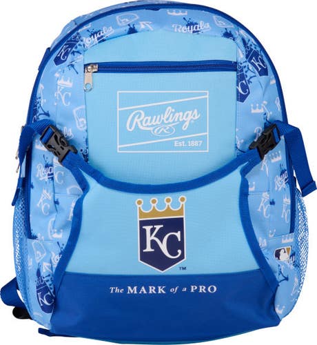 New Rawlings MLB T-Ball Backpack Kansas City Royals #BKPKTBMLB 11506-RAWBKPKTBMLBKC