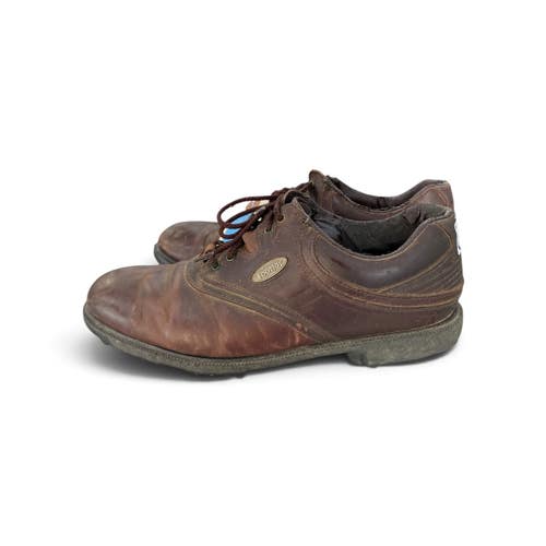 Used FootJoy Mens Golf Shoes Brown Senior Size 9 11735-S000371108