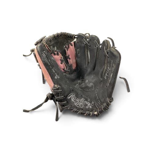 Used Rawlings PP11BP Baseball/Softball Glove 11" Right Hand Throw Black And Pink 11735-S000371115