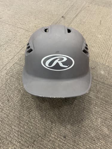 Used Rawlings R16J-R1 6 3/8 - 7 1/8 Batting Helmet No Mask Grey M/L 11614-S000246532