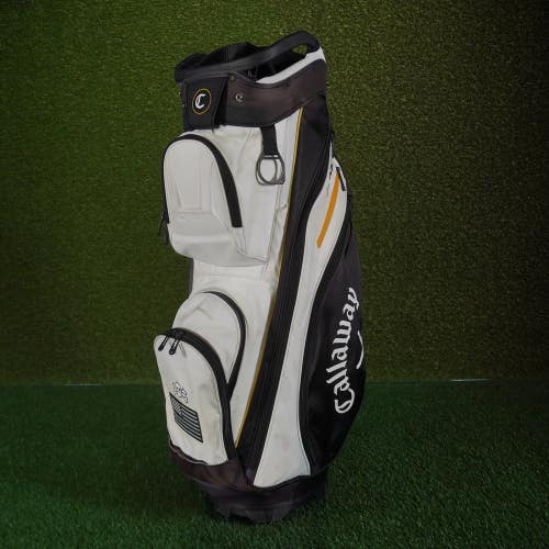 Callaway Org 14 Cart Golf Bag Black White 14-Way Divider w/ Flag & Skull!