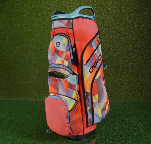 Ogio Wood Cart Golf Bag Hyper Camo 15-Way Divider With Cooler Pocket