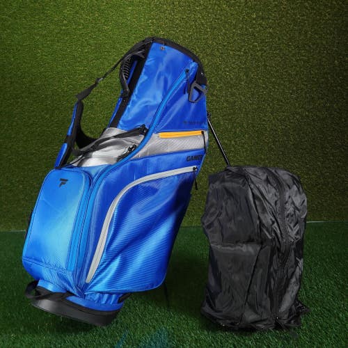 Top Flite Gamer Stand Bag Blue / Black 7-Way Divider W/ Cooler Pocket & Rainhood