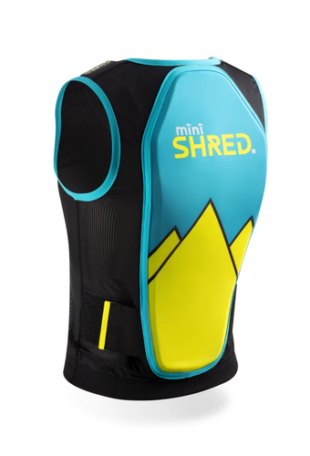 SHRED Flexi Back Protector Vest Zip MINI blue/yellow
