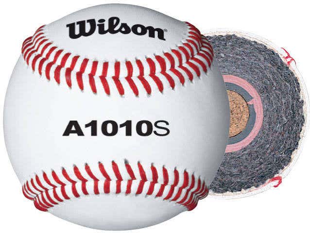 One Dozen (12ea) Leather Wilson A1010S Practice Baseballs, DuraCore-Super Seam Technology