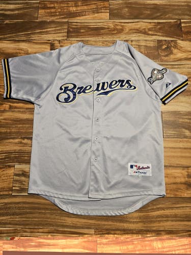 Vintage Majestic Milwaukee Brewers Prince Fielder MLB Stitched Jersey Size 50 XL