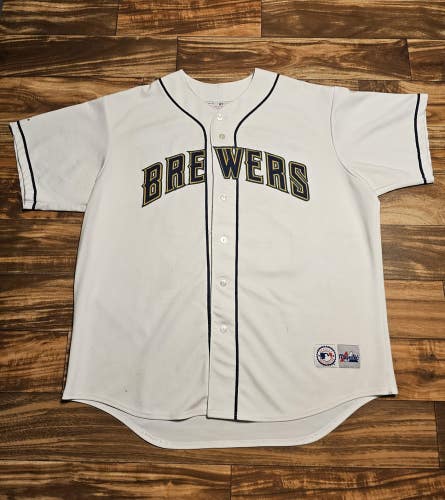 Vintage Milwaukee Brewers Bob Wickman 1990s/2000 MLB Sports Stitched Jersey XXL