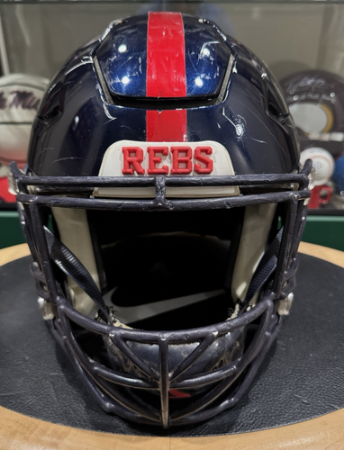 Ole Miss Game Worn Riddell Speedflex Helmet - Quincy McGee #67