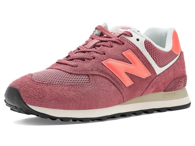 New Balance 574 U5747FE Sneakers Men's 9 Red Rock Suede Lifestyle Shoes DDK2226