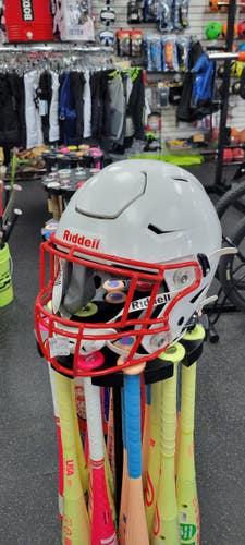 White Youth Large Riddell SpeedFlex Helmet (Used)