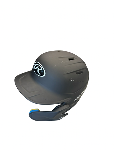 Used Rawlings HELMET W JAW GUARD Batting Helmet No Mask Black One Size 11682-S000141017