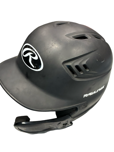 Used Rawlings HELMET W JAW GUARD Batting Helmet No Mask Black S/M 11682-S000139359