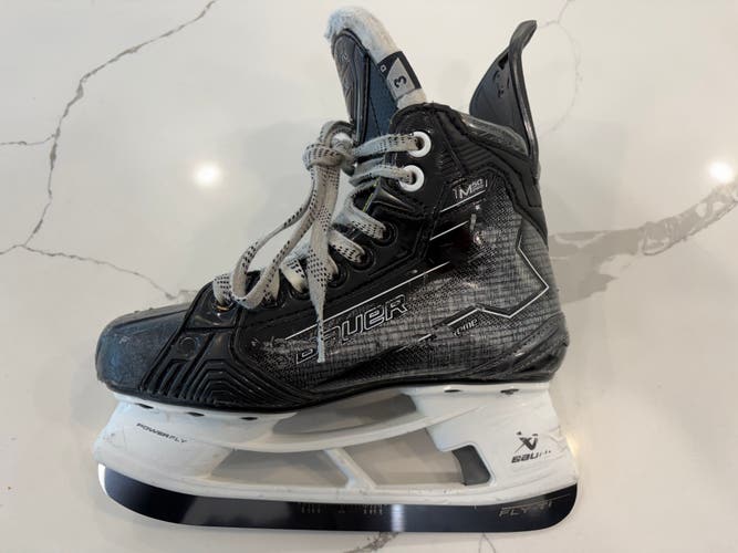 Black 2025 Bauer Supreme M50 Pro Hockey Skates Regular Width Size 3 (Used), BRAND NEW FLY-T1 STEEL