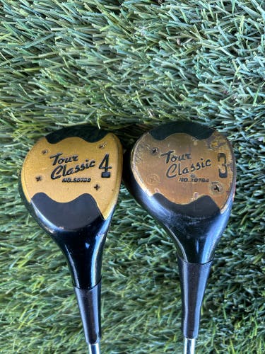 Tour Classic No. 30784 3-Wood & 4-Wood Pair — Persimmon, Brunswick Steel, Propel II Shafts