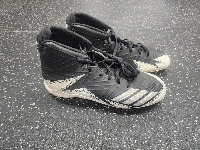 Used Adidas FREAK Adult FB Cleats Black And White Senior 10 11849-S000045658