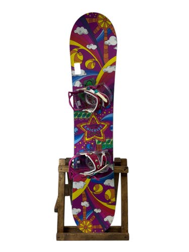 120cm Burton Chicklet Snowboard W/ Burton Grom Bindings