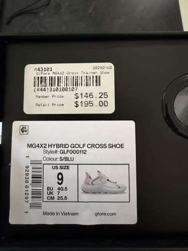 G/Fore MG4X2 Hybrid Womens Golf Cross Trainer Shoe - S/BLU - Size 9 NEW
