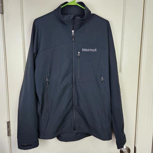 Marmot Jacket Mens Size L Black Full Zip Stretch SoftShell