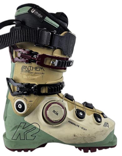 Used $700 Women's K2 Anthem Ski boots w/gripwalk Sizes Mondo 24.5 26.5 tan