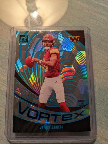 2024 Donruss Football JAYDEN DANIELS Vortex Rookie #/50 ROY Pack fresh