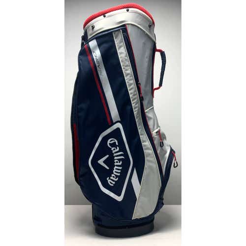 Callaway Chev 14 Cart Bag Red/White/Blue 14-Way Divide Single Strap Golf Bag