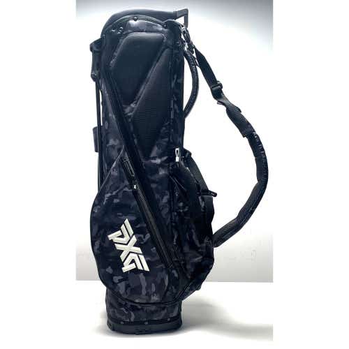 PXG Camo Stand Bag Black Camo 4-Way Divide Single Strap Golf Bag