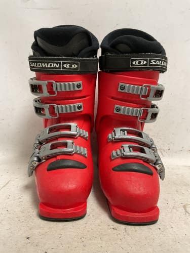 Used Salomon PERFORMA T4 Boys DH Ski Boot Red 235 MP - J05.5 - W06.5 11855-S000212156