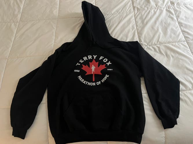 Terry Fox Memorial Black Hoodie - Adult Unisex Large  (New)