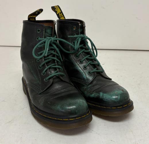 Dr Martens 1460 8-Hole Green Leather Air Wair Boots US Men's 9 Womens 10 EU 42