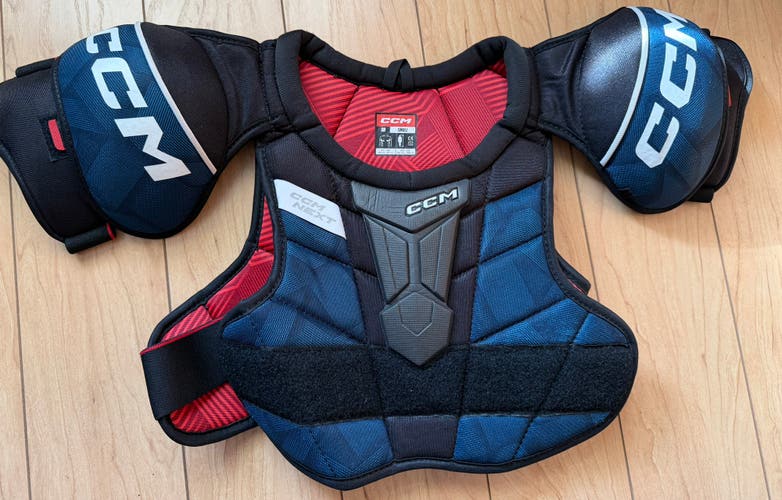 CCM Next Senior Small Hockey Shoulder Pads Navy Red Black