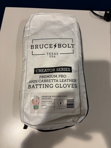 NEW BRUCE BOLT x King of JUCO Limited Edition Long Cuff Batting Gloves – Medium