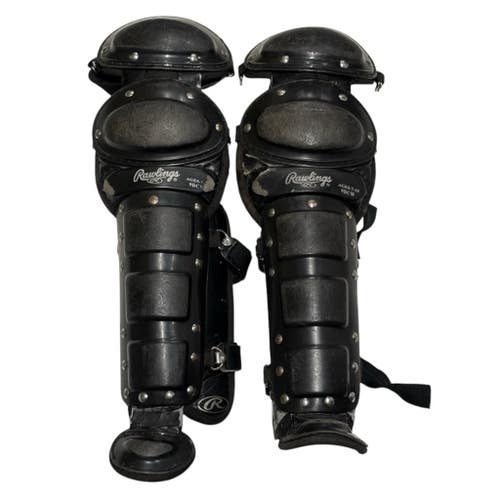 Used Rawlings 9DCW Catchers Leg Guards Black Youth 11406-S000113615