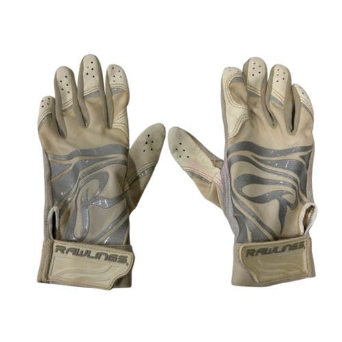 Used Rawlings BB/SB Batting Gloves White SM 11406-S000113600