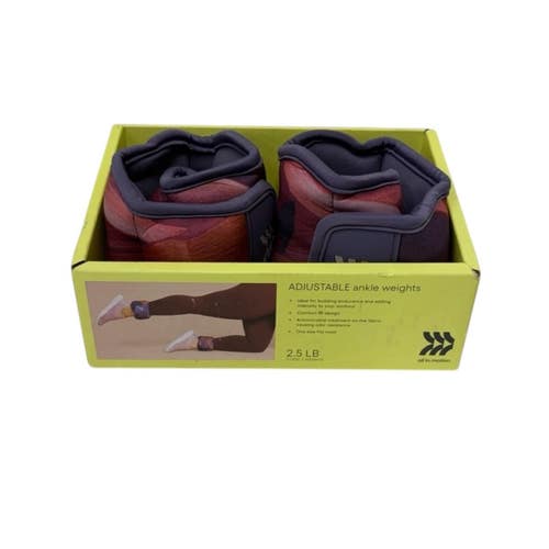 Used All-in-Motion Ankle Weights Pair Maroon 2.5 lb 11406-S000113579