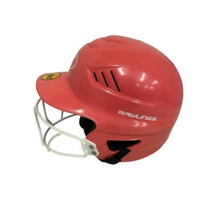 Used Rawlings RCFH Batting Helmet w/Mask Pink S/M 11406-S000113567