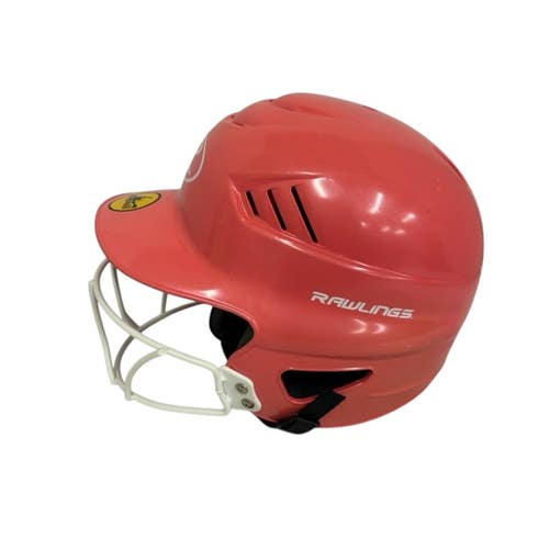 Used Rawlings RCFH Batting Helmet w/Mask Pink S/M 11406-S000113567