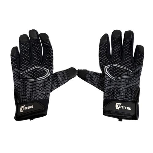 Used Cutters Football Gloves Black Youth S/M 11406-S000113556