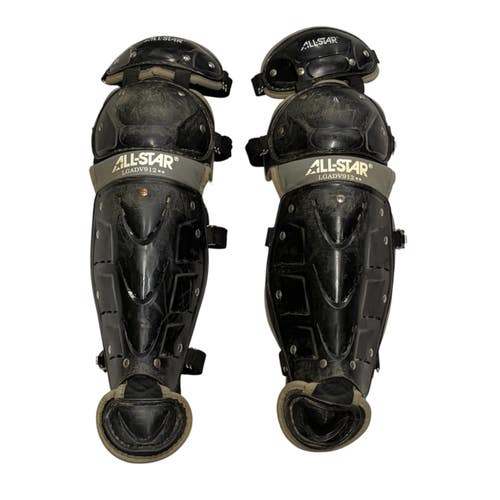 Used All-Star ADVANCED SERIES Catchers Leg Guards Black Youth 11406-S000113494