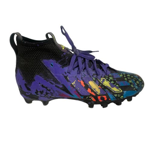 Used Adidas Adizero Spark Adult Football Cleats Black And Purple Size 10 11406-S000113302