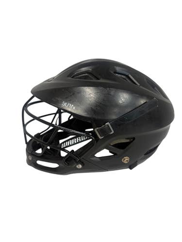 Used Warrior BURN JR Lacrosse Helmet Black One Size 11406-S000113298